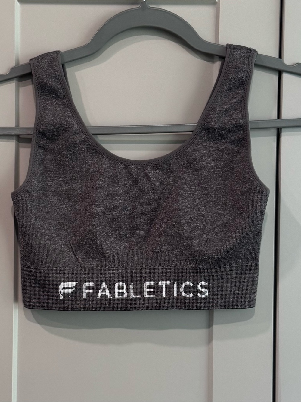Fabletics Charcoal Gray Supportive Sports Bra